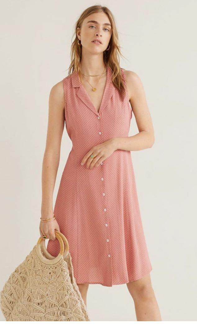 mango dress pink
