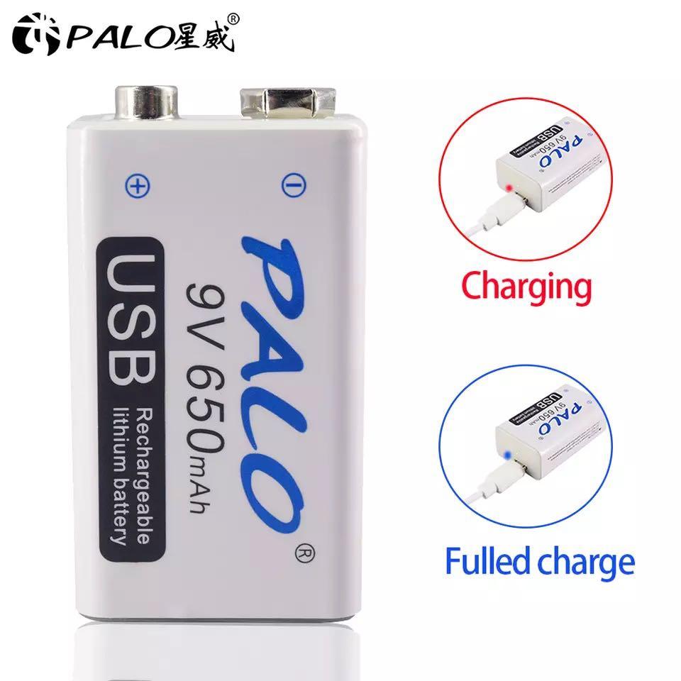 High Capacity 650mAh Rechargeable Li-ion Polymer Battery with Micro USB Charging Port BESTON 9V Lithium ion Battery 4-Pack 