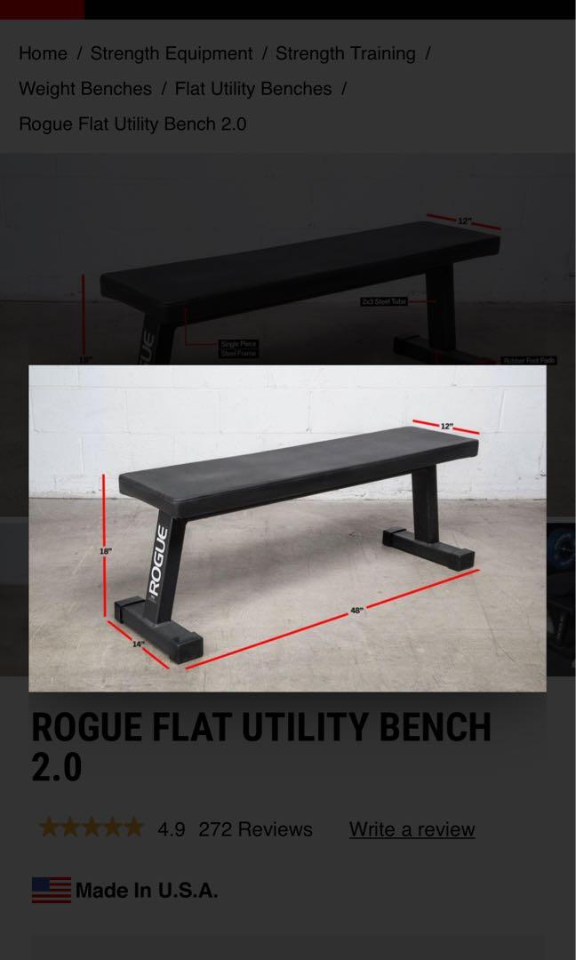 Rogue flat utility bench discount 2.0