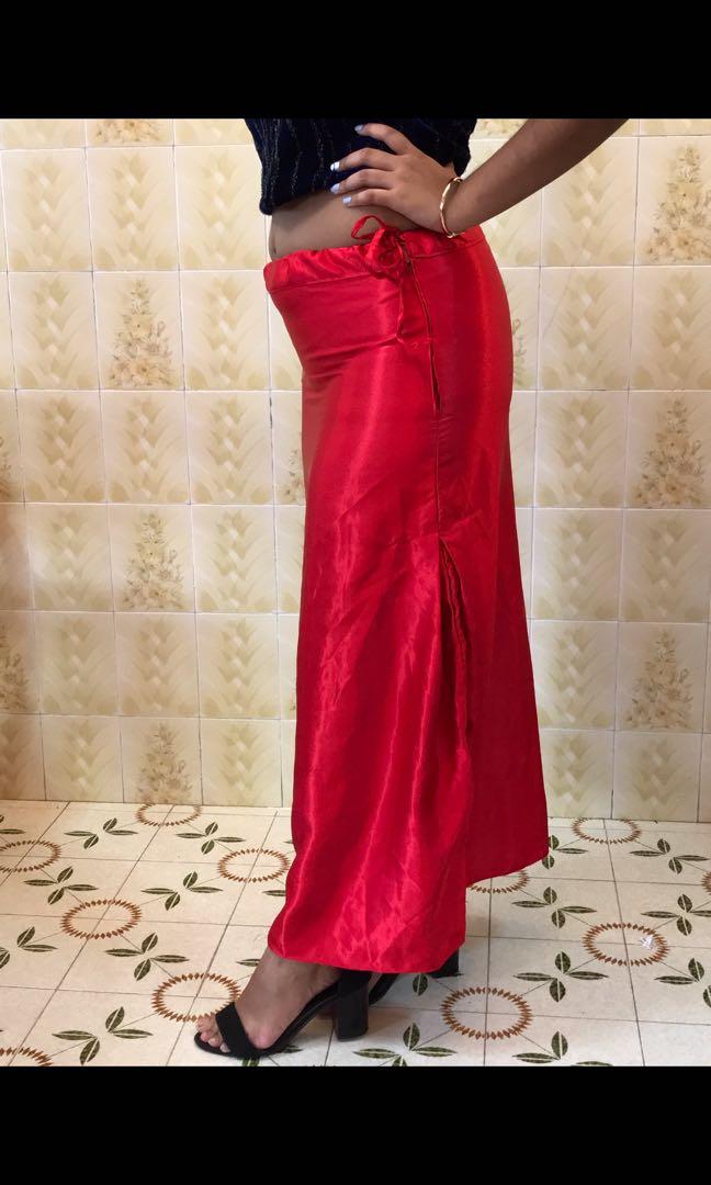 SAREE SARI SHAPEWEAR SILHOUETTE SKIRT “ soft and comfortable crepe satin  cloth CUSTOMISE TO MADE, Women's Fashion, Dresses & Sets, Evening dresses  & gowns on Carousell