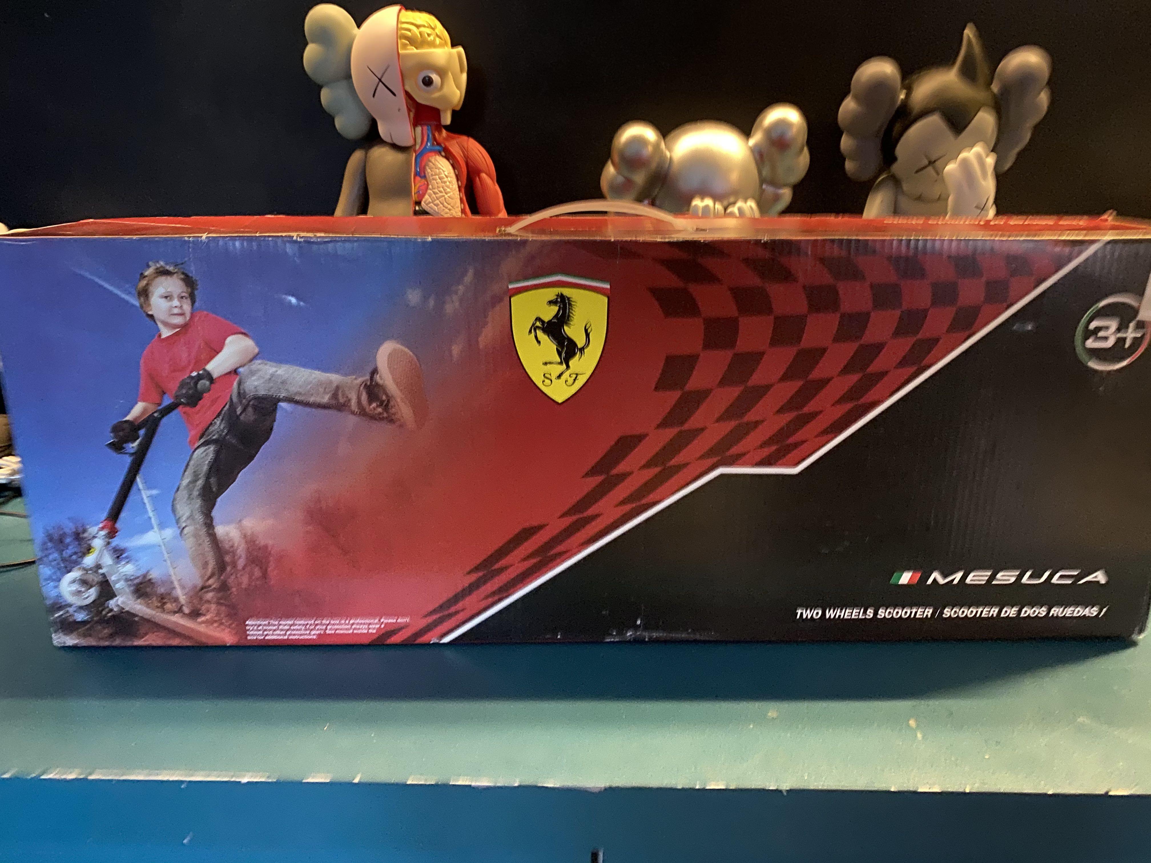 Scooter mesuca ferrari for kids (Category: Skates, Rollerblades & Scooters) located in Pasig City. Submitted by erichibiscus (Listing ID 1029951143, Image 1). Description: Decluttering Never used.