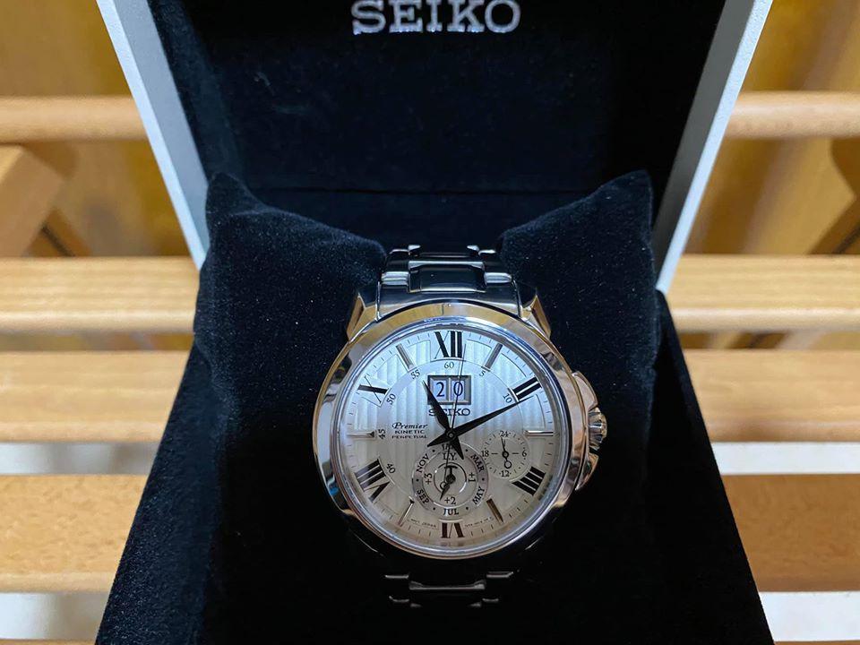 Seiko Premier Kinetic Perpetual SNP143P1, Men's Fashion, Watches ...
