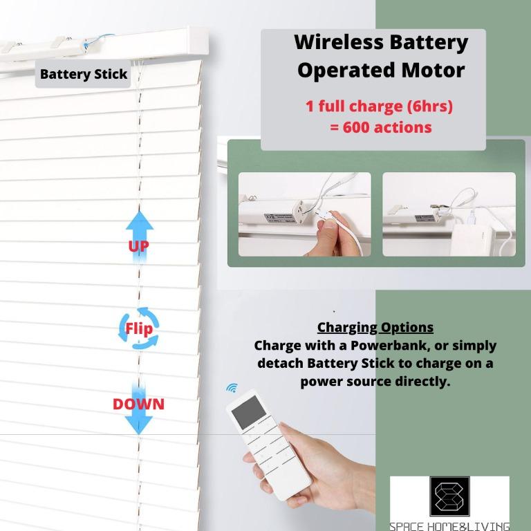 (SG Warranty) Automated Electric Motorised Blind with Dooya