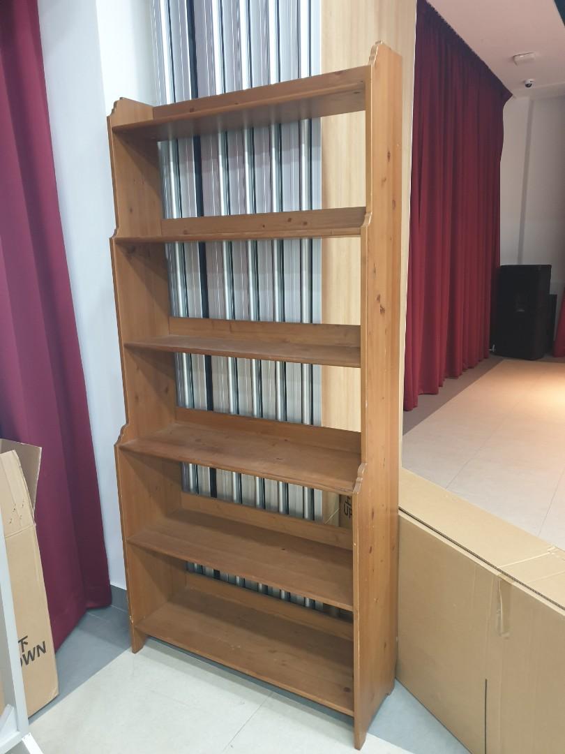 Ikea Leksvik antique stained solid pinewood shelf, Furniture & Home