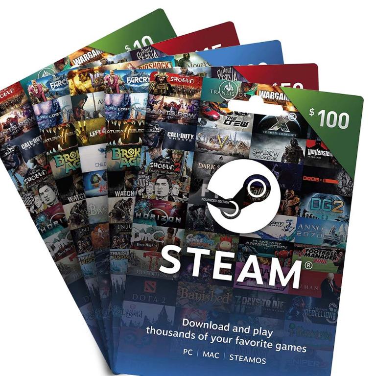 Steam Wallet Gift Card [All Regions], Video Gaming, Gaming Accessories, Game Gift Cards