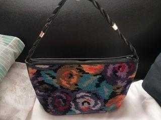 Multicolor fabric mini stylish handbag