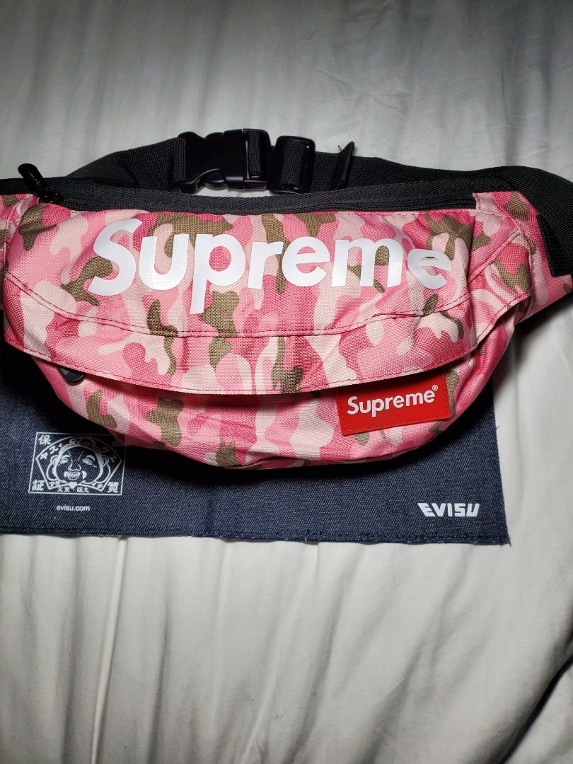 Pink supreme fanny pack clearance