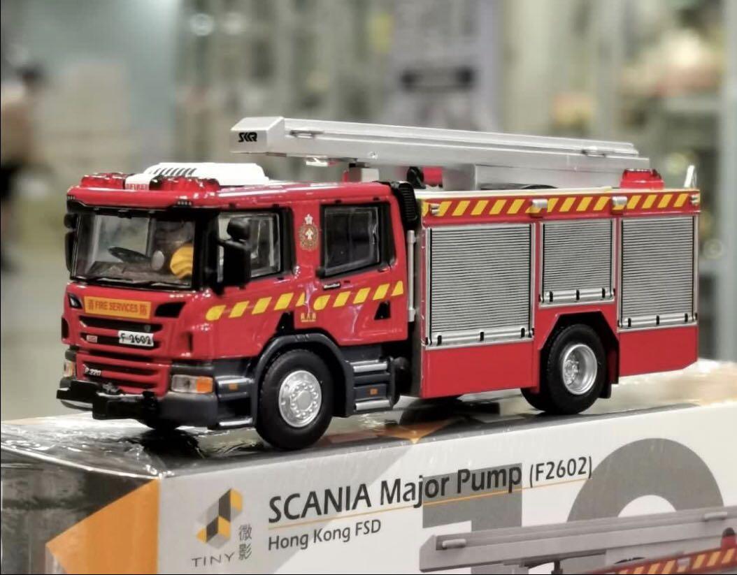 Tiny 微影197 香港消防處黃大仙泵車SCANIA, 興趣及遊戲, 玩具& 遊戲類