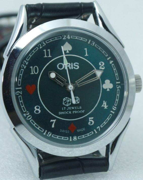 Poker watch dial watch