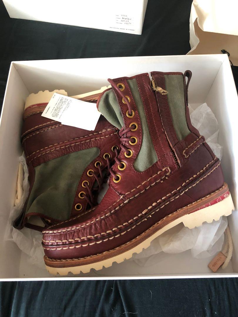 VISVIM GRIZZLY BOOTS-FOLK BURGUNDY M9, 男裝, 鞋, 西裝鞋- Carousell