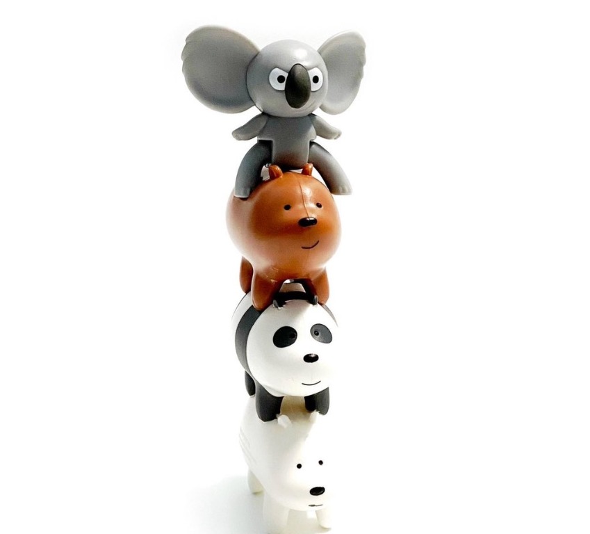 We Bare Bears Cartoon Network Nom Nom And The Bear Stack Mcdonald S 2020 Toys Games Action Figures Collectibles On Carousell