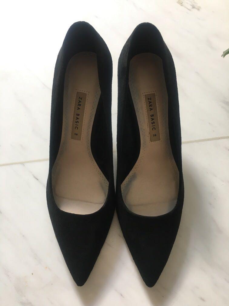ZARA Black heels, Women's Fashion 
