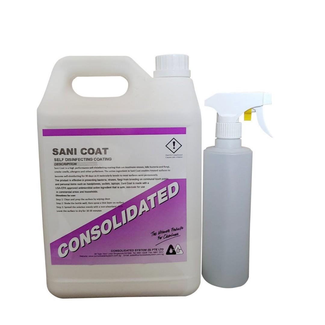 5L Antimicrobial Spray Self Disinfecting Coat Sani Coat, Beauty & Personal Care, Sanitisers