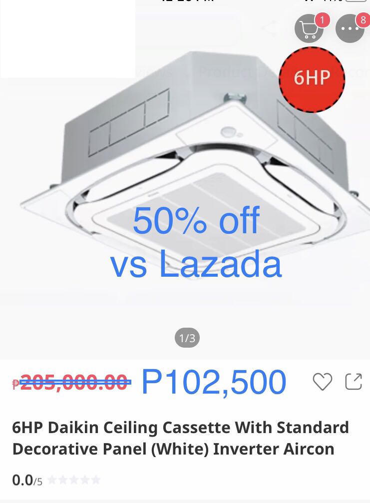 6hp 4tr Daikin Inverter Cassette Ceiling Type Aircon Home Furniture Home Appliances Air Conditioning And Heating On Carousell