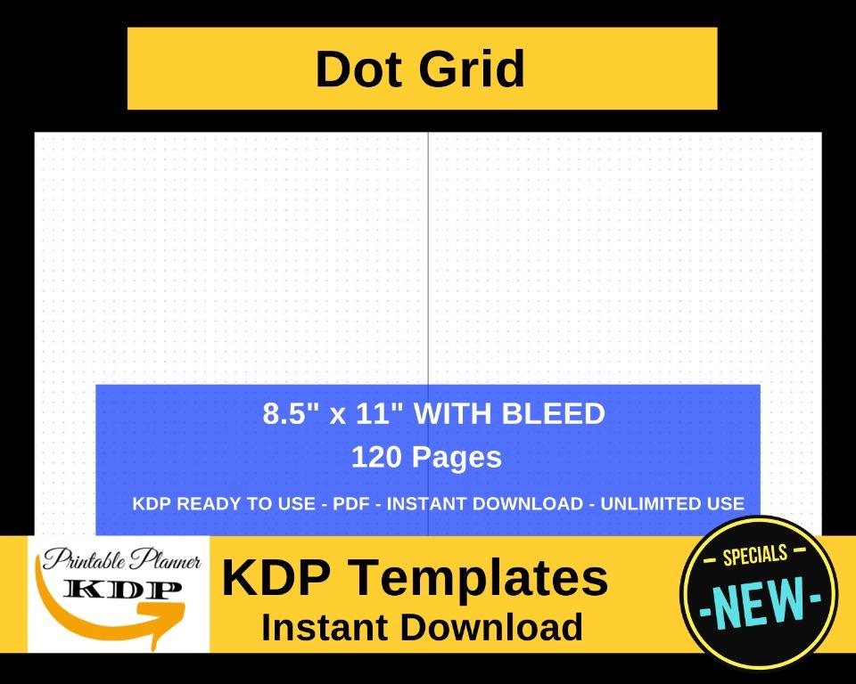 8 5 quot x 11 quot Dot Grid Bullet Journal Bujo Lab Notebook KDP Interior