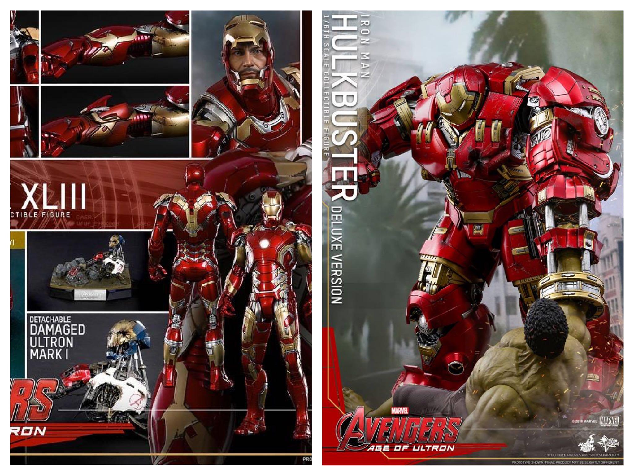 HT HOTTOYS IRON MAN MK43 MARK 43 HULKBUSTER DELUXE DIECAST AVENGERS CAPTAIN AMERICA HULK