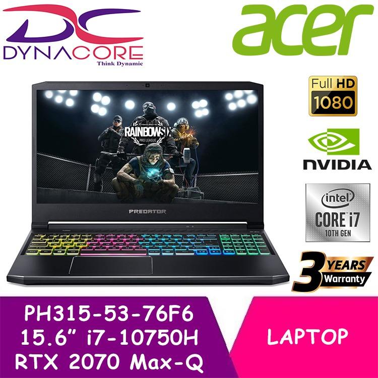 Acer Predator Helios 300 Ph315 53 76f6 15 6 144hz Gaming Laptop I7 10750h Rtx 2070 Max Q 16gb Ram 1tb Ssd Win 10 Home 3 Yrs On Site Warranty Brand New Dynacore