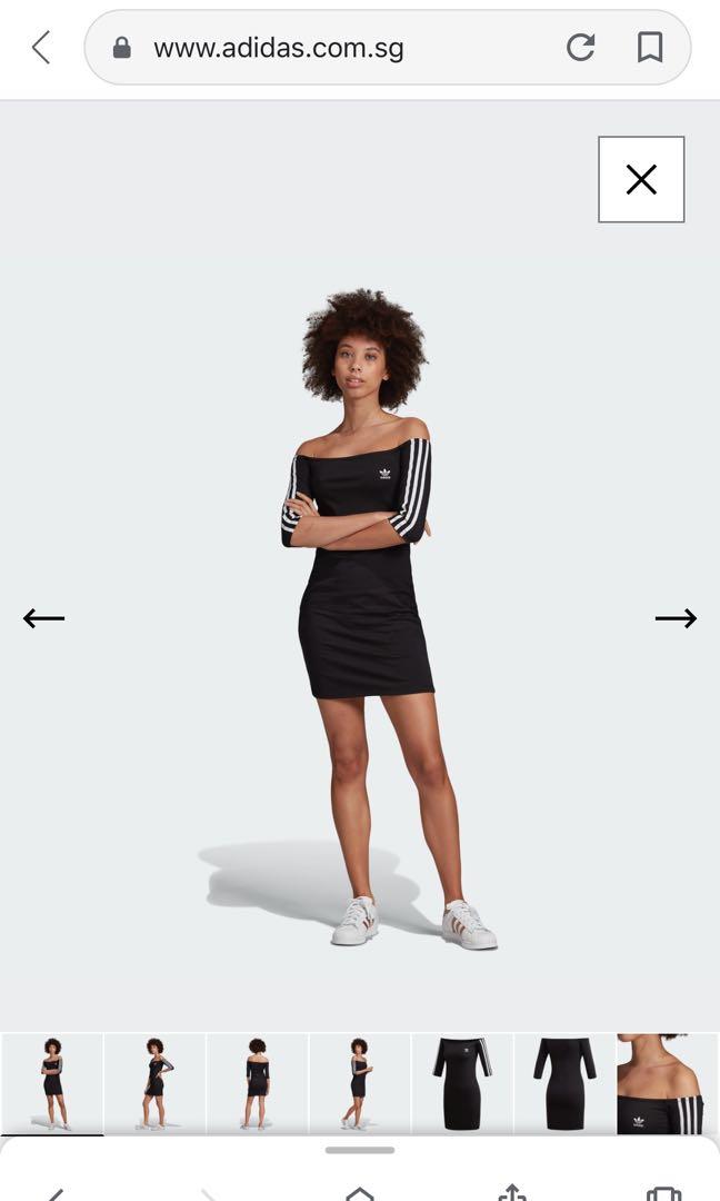 Adidas Off Shoulder Dress Women s Fashion Tops Sleeveless on Carousell