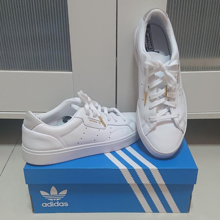 Adidas sleek cloud white sale