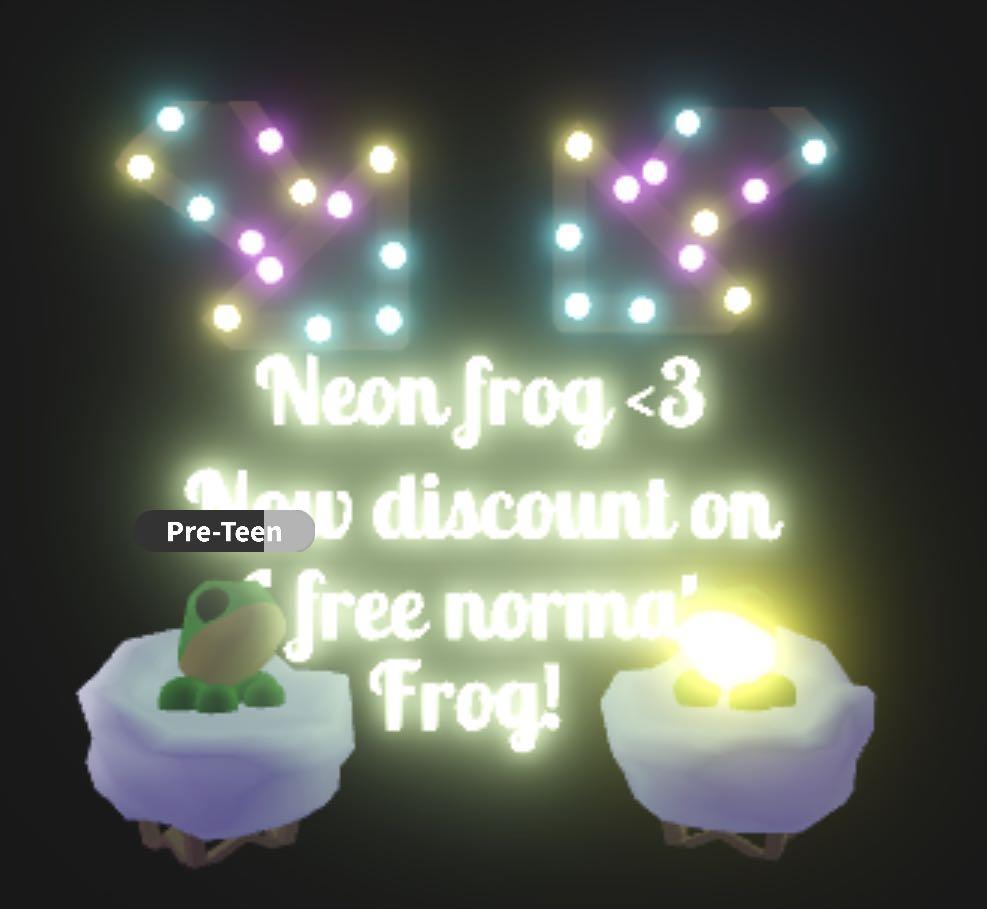 Adopt Me Neon Ride Frog, Video Gaming, Gaming Accessories, Game Gift