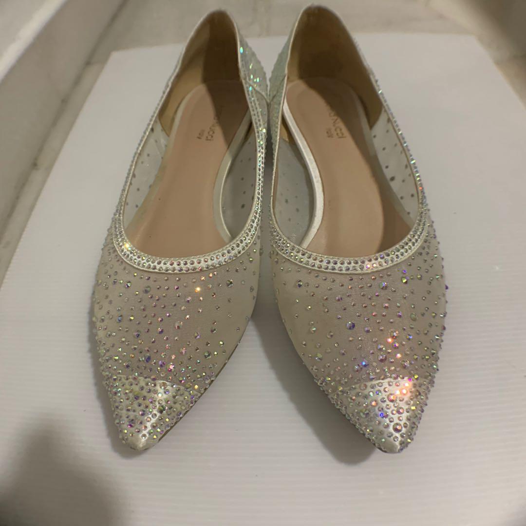 short glitter heels