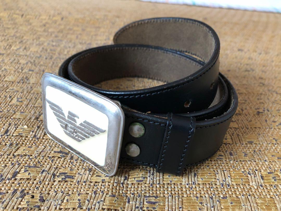 armani leather belt