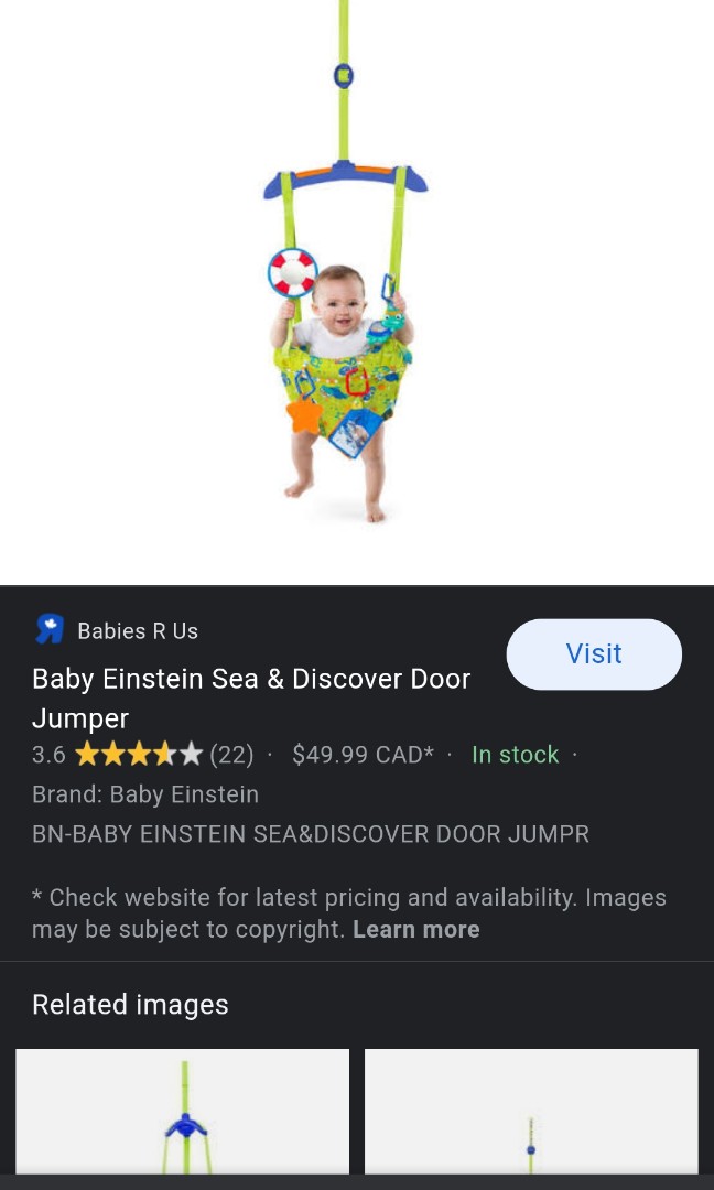 baby einstein sea & discover door jumper