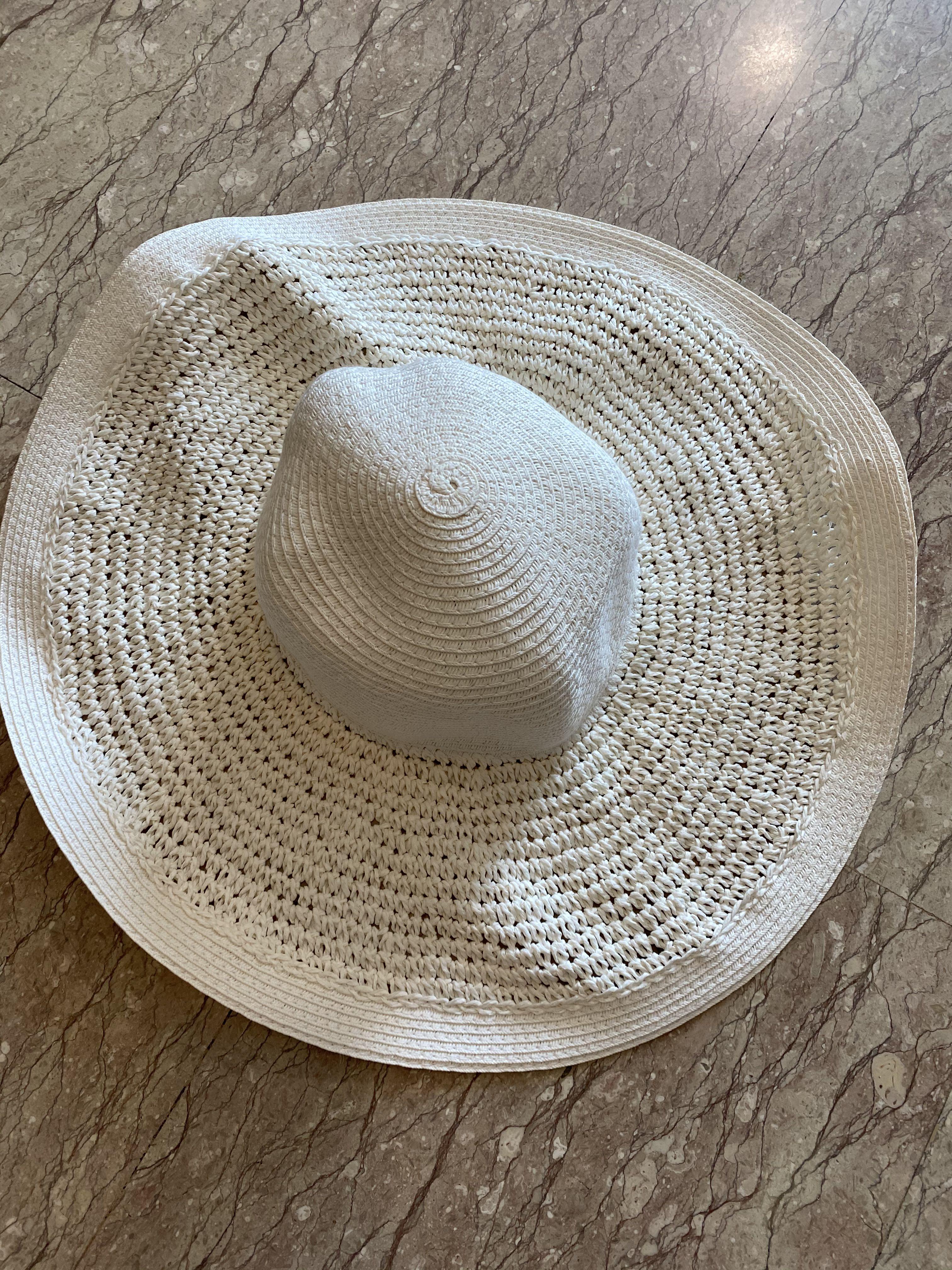 forever new white straw beach hat