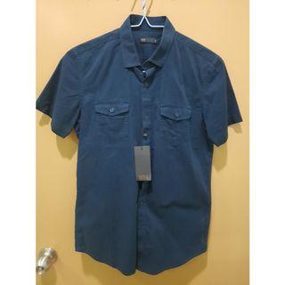 BNWT Seed Navy Short Sleeve Button Shirt