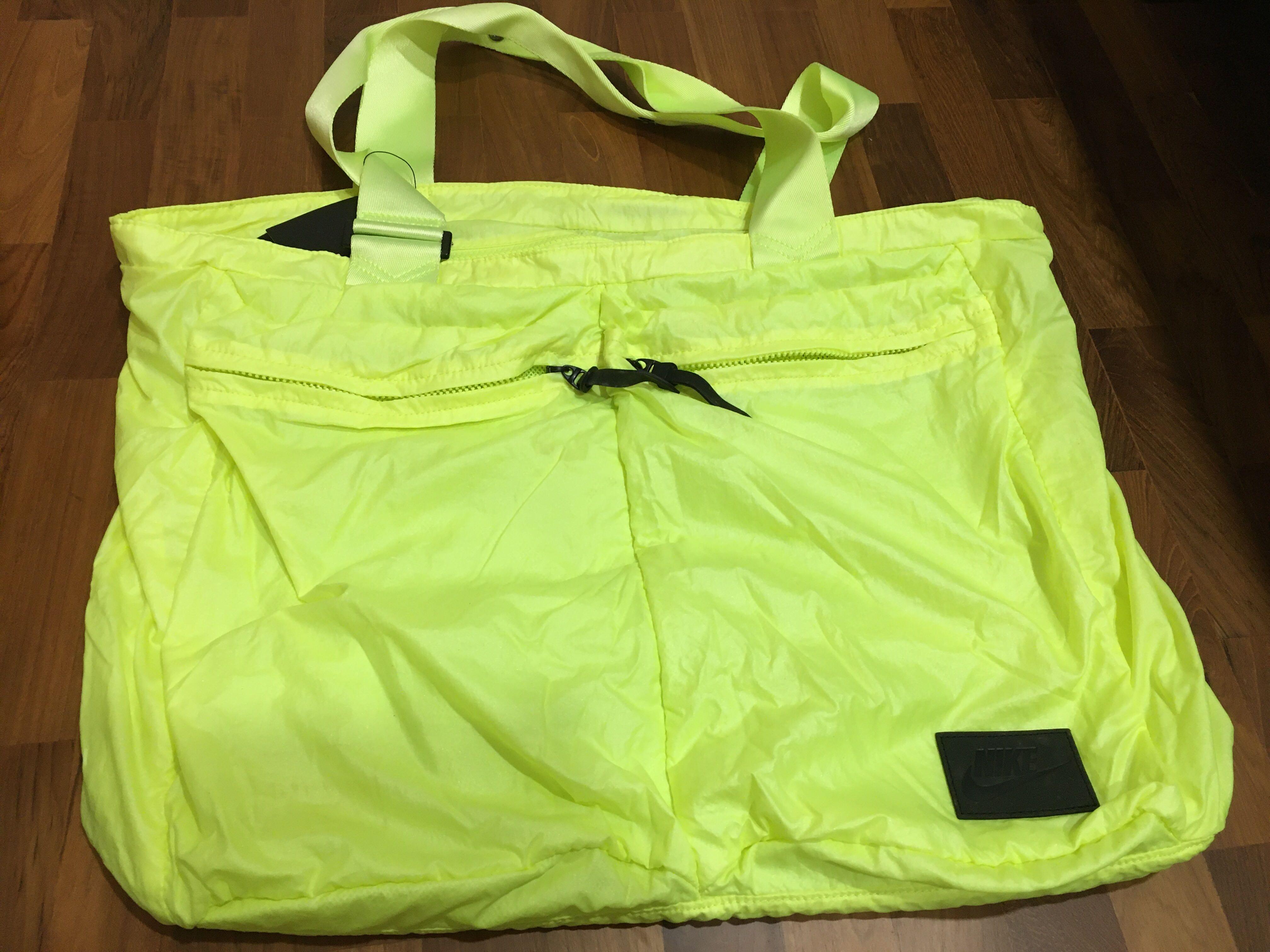 lime green nike duffel bag