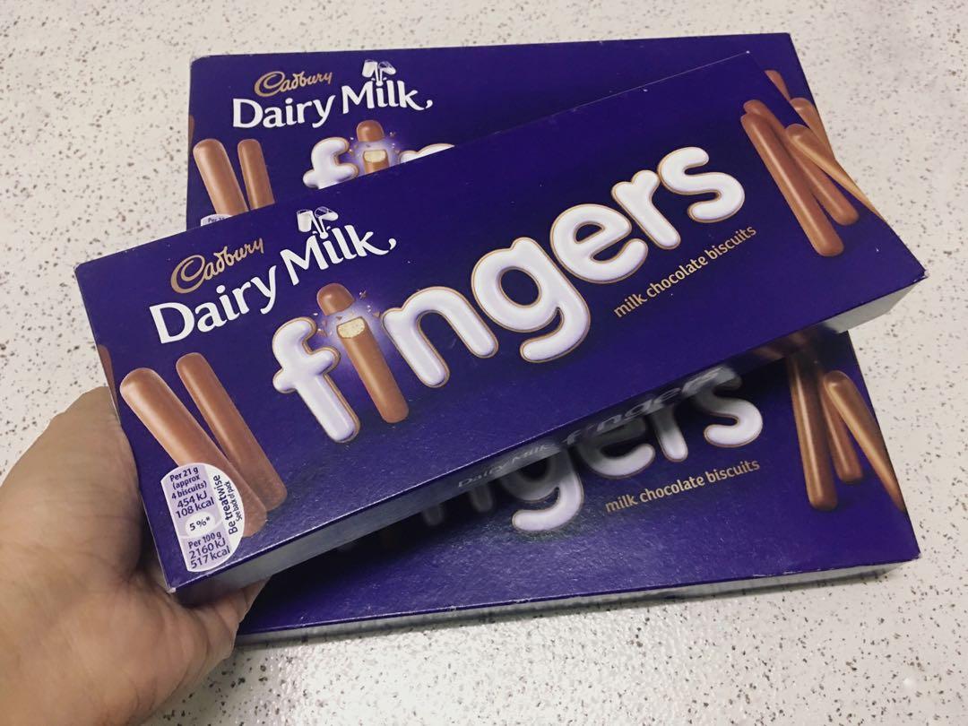Cadbury Dairy Milk Fingers, Food & Drinks, Packaged & Instant Food on Carousell