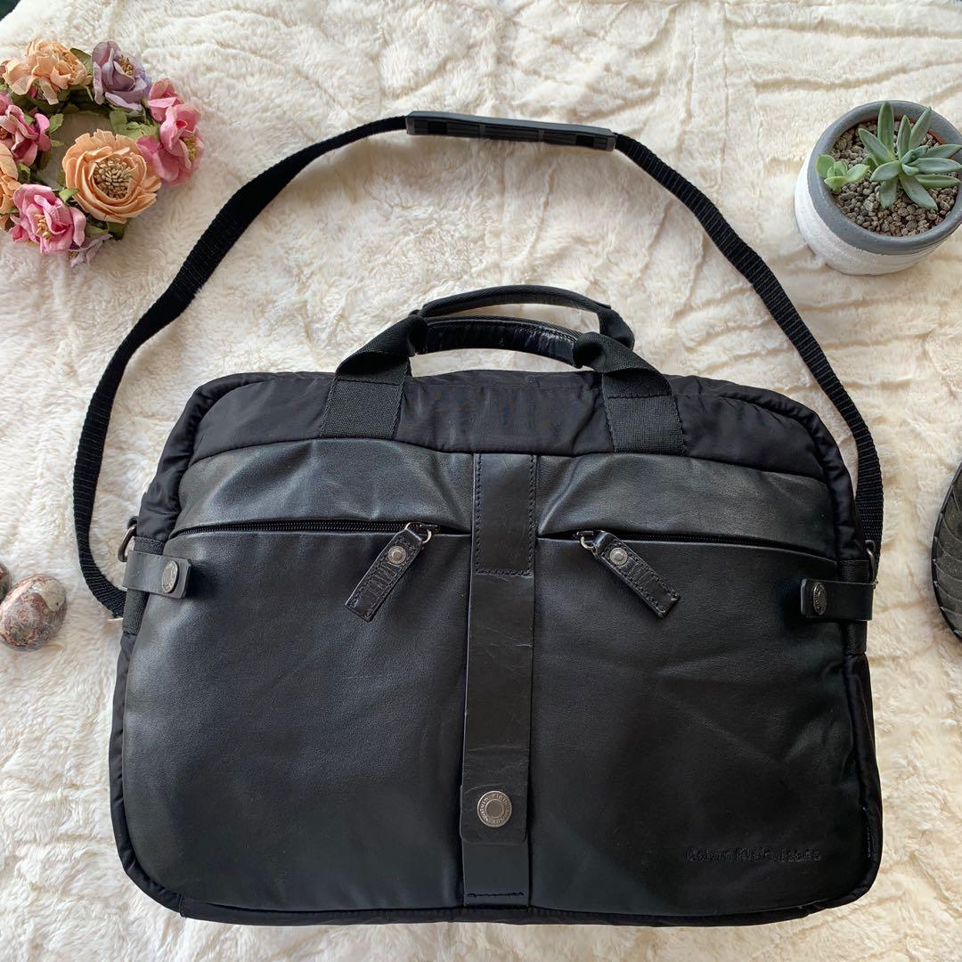 calvin klein leather laptop bag