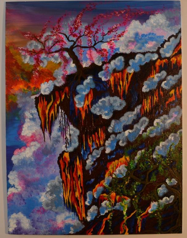 Wall painting: "Ray of hope", Design & Craft, Handmade Craft on Carousell