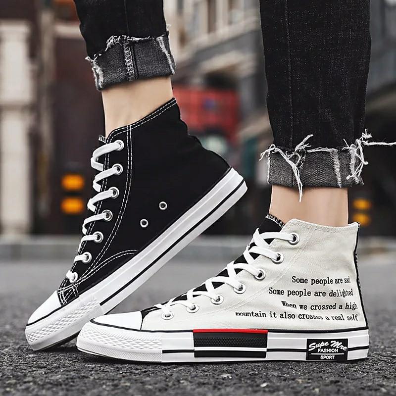 Canvas Shoes Men High Top Sneakers 