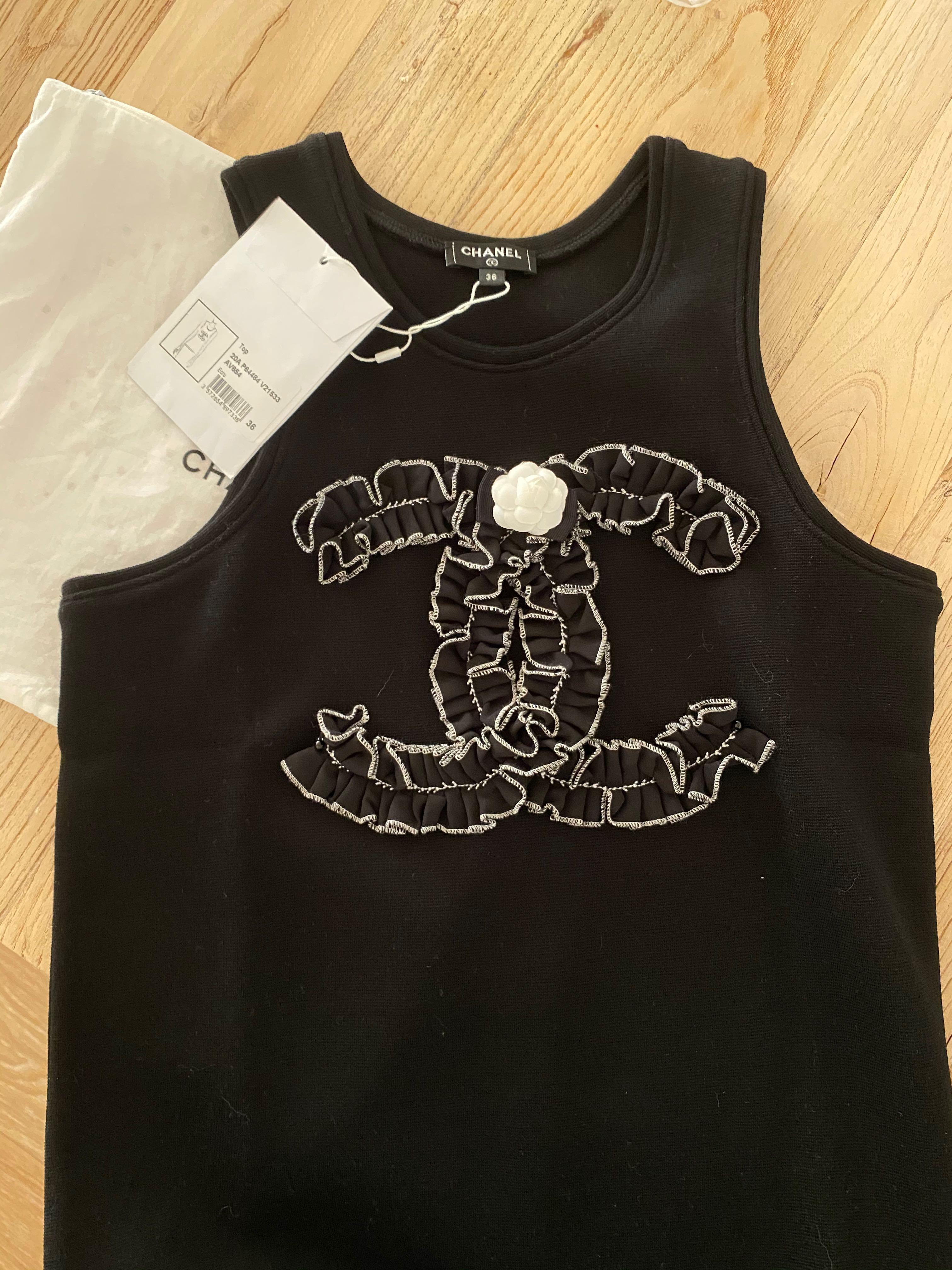 Chanel runway collection tank top, Women's Fashion, Tops, Sleeveless on  Carousell
