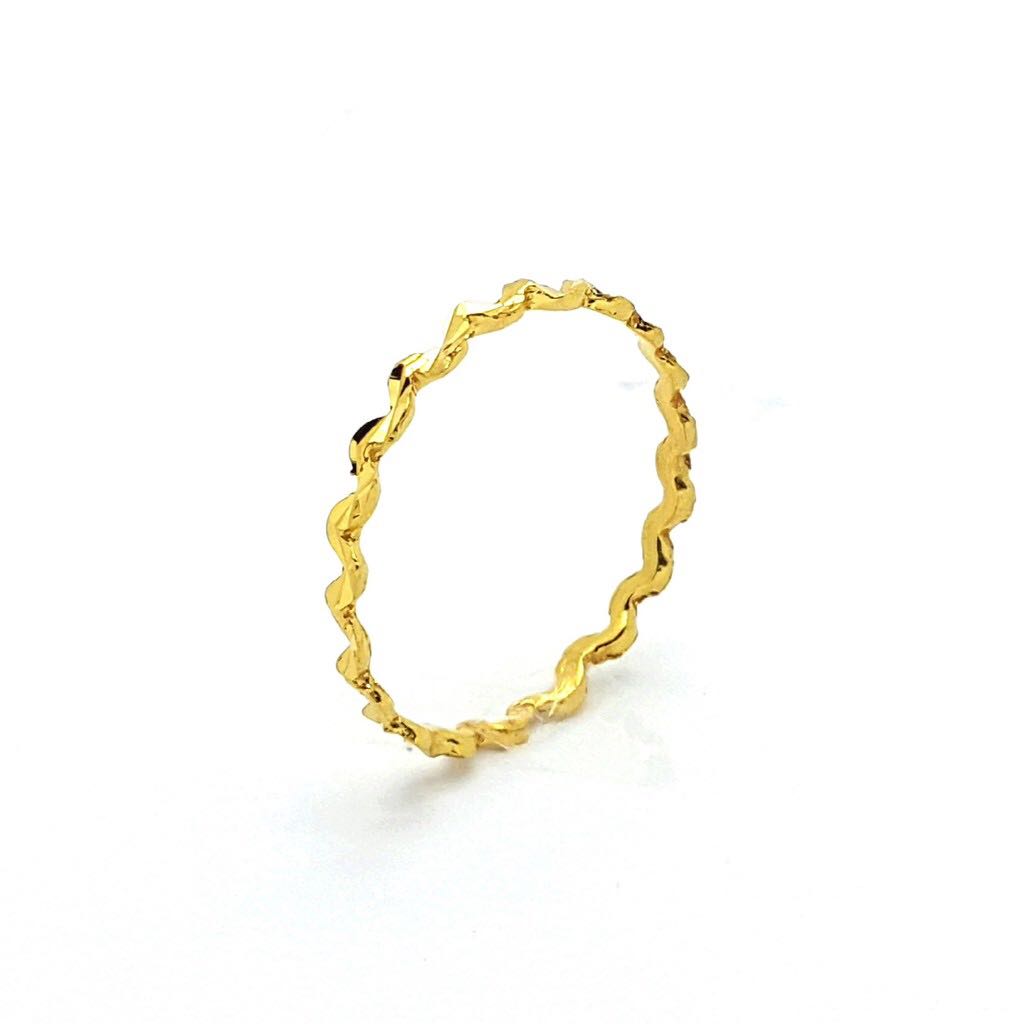 Cincin Zig Zag Emas 916 Women S Fashion Jewellery On Carousell