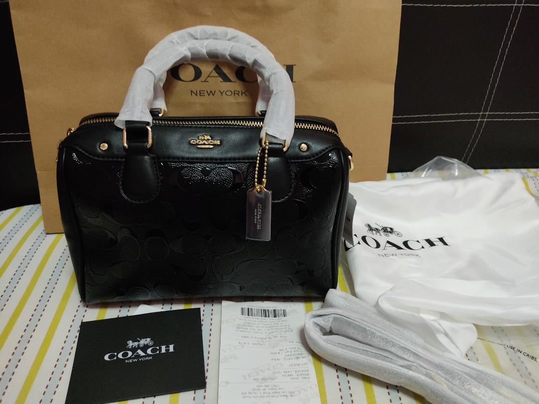 Coach mini bennett embossed black store