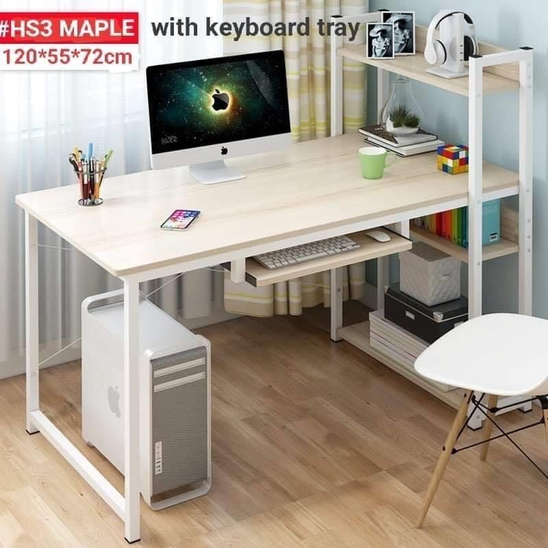 Computer table with keyboard tray, Furniture & Home Living, Furniture ...