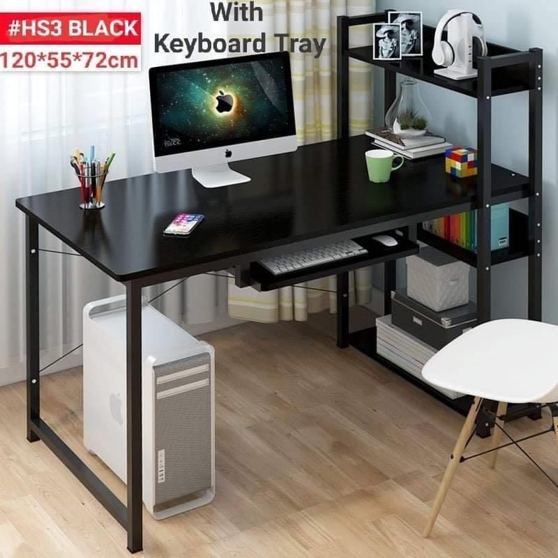 Computer table with keyboard tray, Furniture & Home Living, Furniture ...