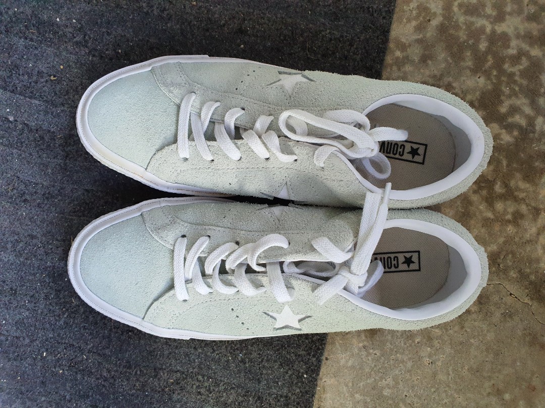mint colored sneakers