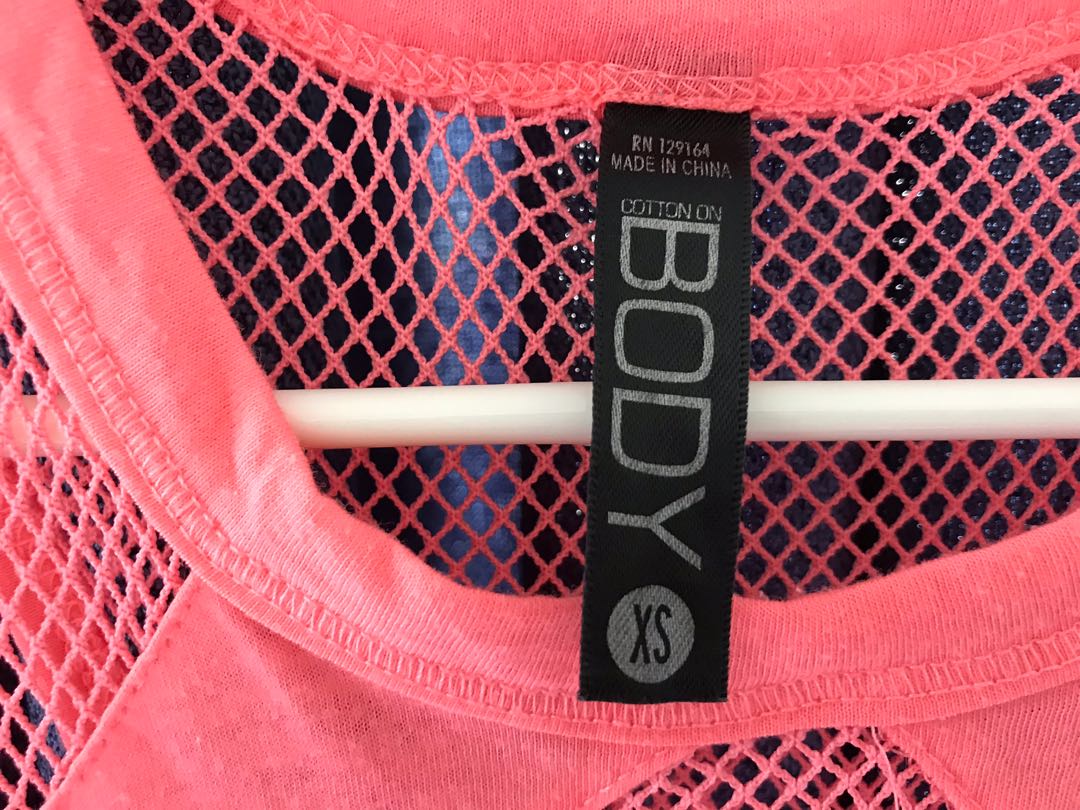 Cotton On Neon Pink Workout Top