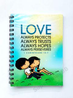 Cute Couple Design Cover Spiral Notebook