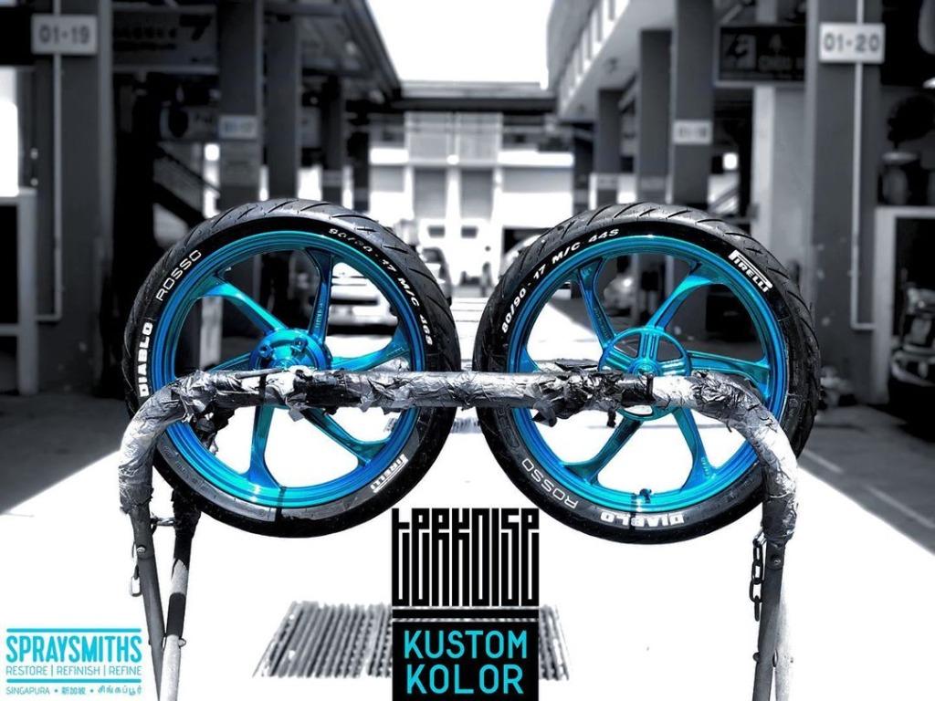 Custom Color Rims Spray Painting Motorcycles Motorcycle Accessories On Carousell