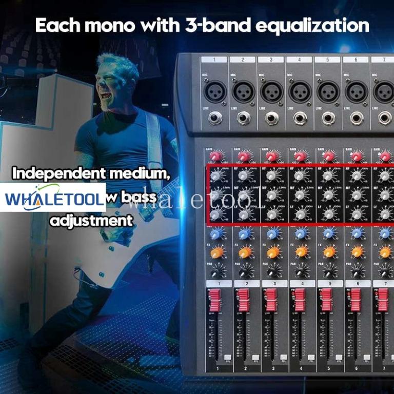 12 Channel bluetooth Stereo Sound Mixing Console USB Record Computer ...