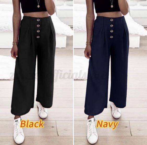 Elastic waist pants with pockets clearance