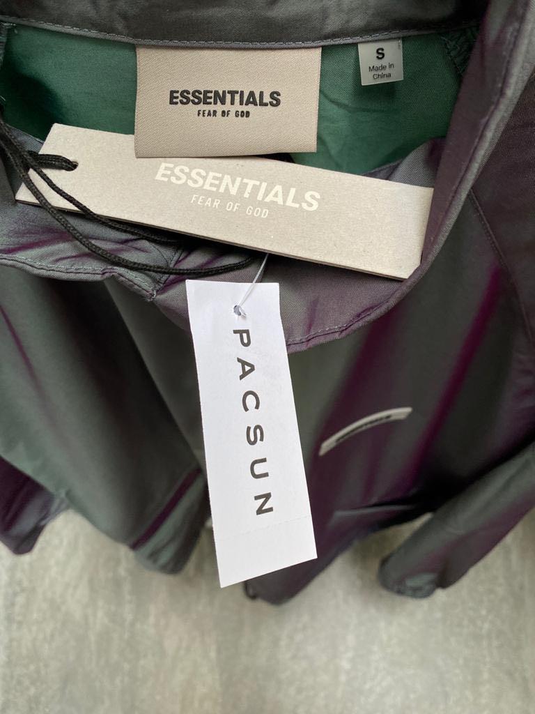 Fear of god discount essentials track jacket iridescent