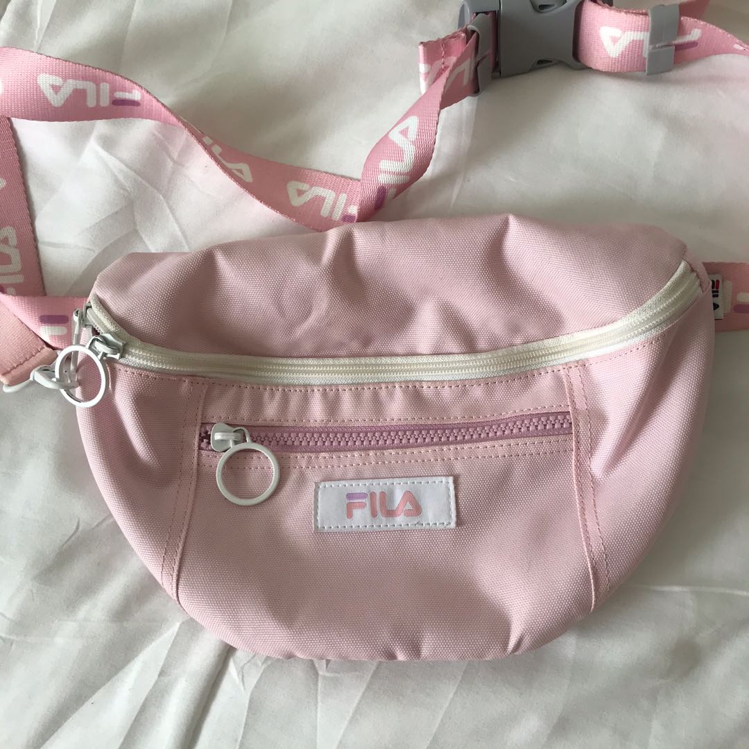 Pink fila fanny pack hotsell