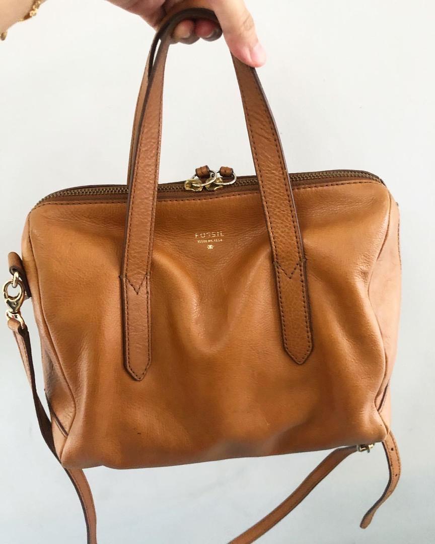 Fossil sydney satchel tan sales