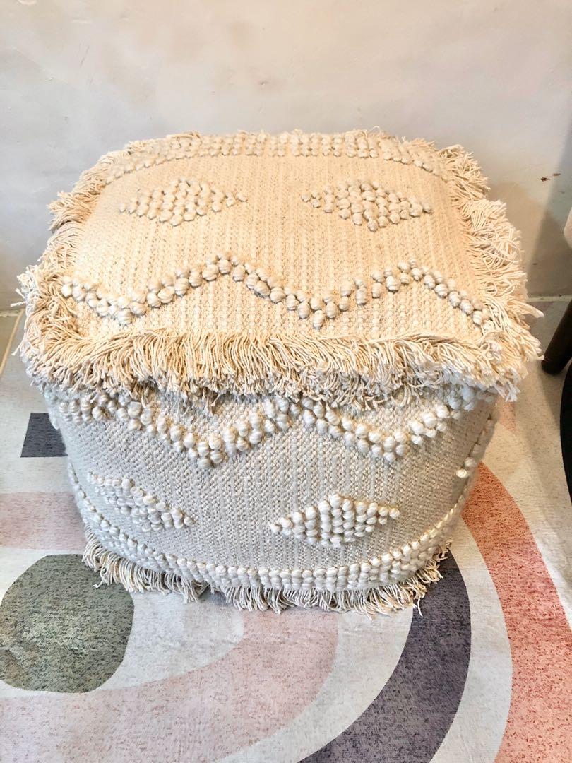 Kmart top fringe ottoman