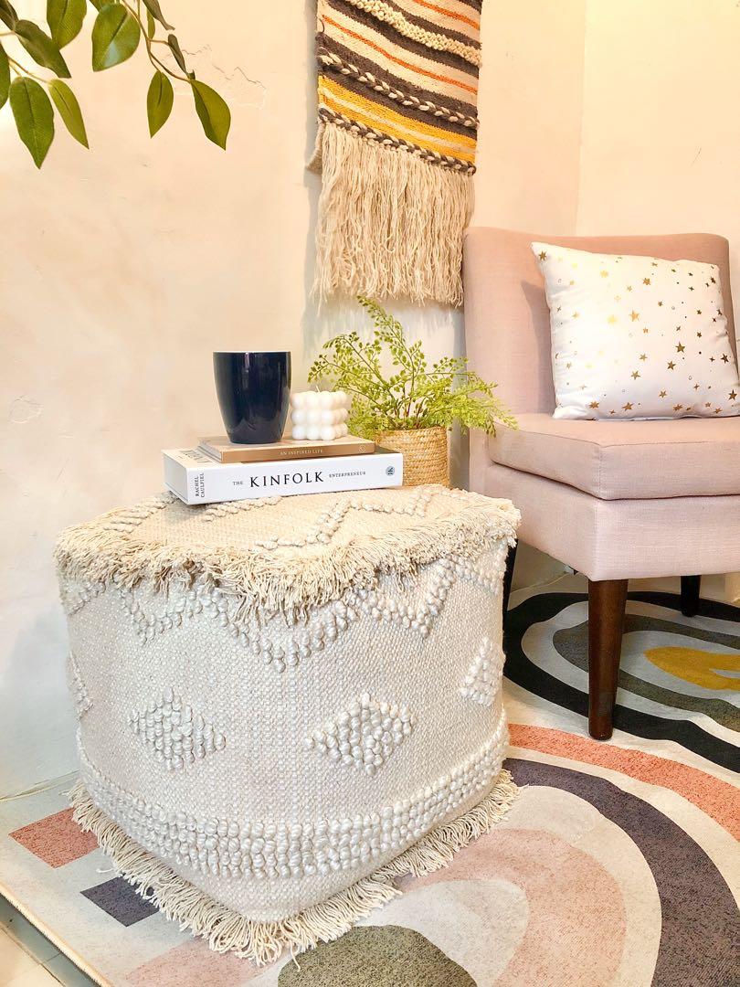 Fringe Ottoman Furniture Home Living Cleaning Homecare